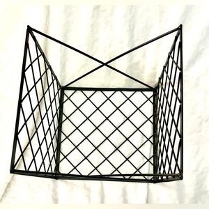 File Box; Book/Binder Holder; Black Metal Wire; Never Used